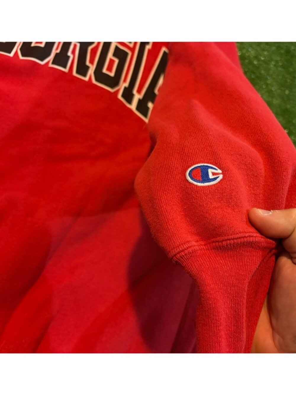 Vintage Georgia Bulldogs sweatshirt mens XL red black champion reverse weave 90s - Picture 3 of 12